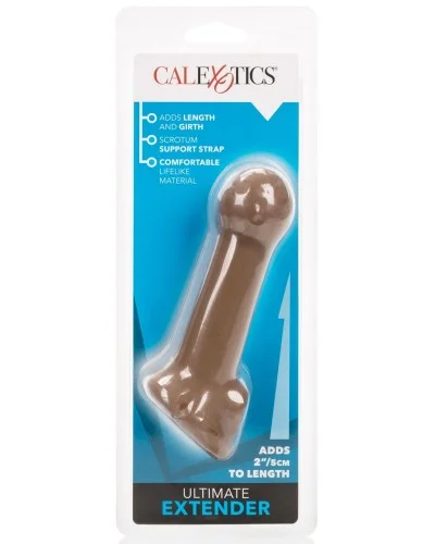 Gaine de pEnis Ultimate Extender 13 x 4cm Marron pas cher