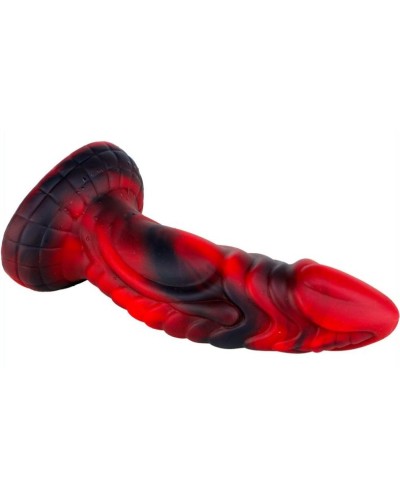 Gode monster Squax 18 x 5.5cm Noir-Rouge pas cher