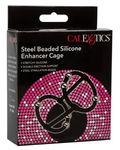 Cockring Cage de pEnis Beaded Enhance 7.5cm - Diametre 40mm pas cher