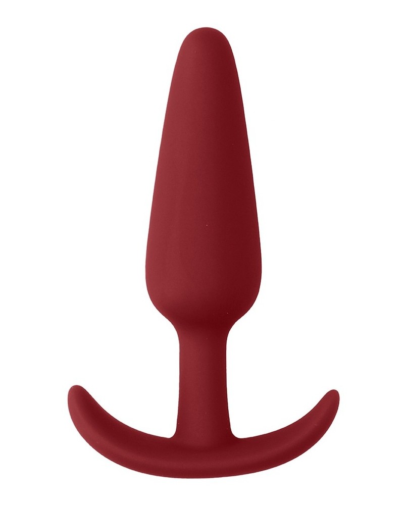 Plug en silicone Slim Butt 7.5 x 2cm Rouge pas cher