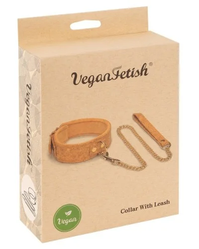 Collier-Laisse en liege Vegan Fetish pas cher