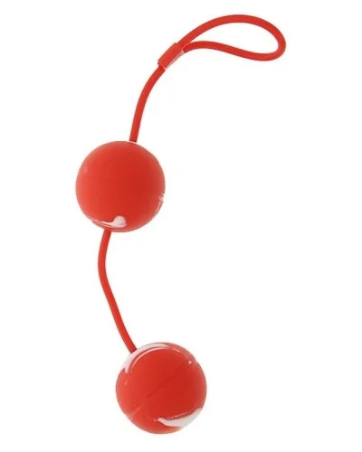 Boules de geisha Duo Balls 11 x 3.3cm Rouges pas cher