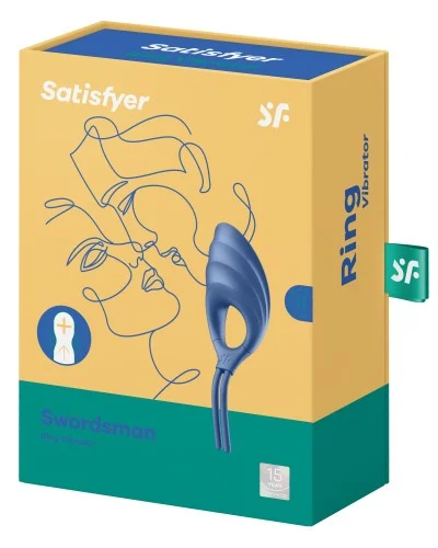 Cockring vibrant Swordsman Satisfyer Bleu pas cher