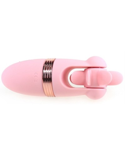 Stimulateur de clitoris rotatif Magic Roll 13cm Rose pas cher