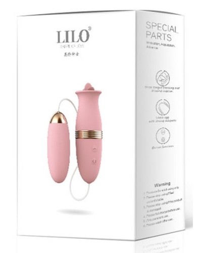 Stimulateur de clitoris Lilo Tongue Rose pas cher