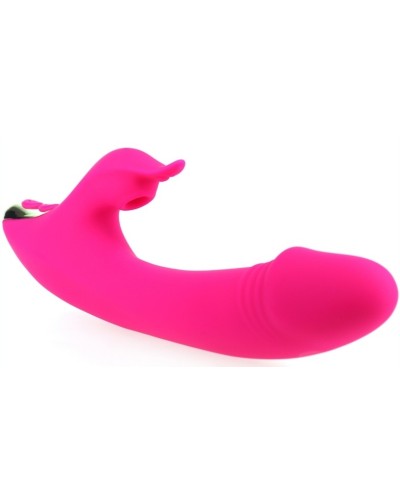 Vibro Rabbit a aspiration Amant Vibe 22cm Rose pas cher