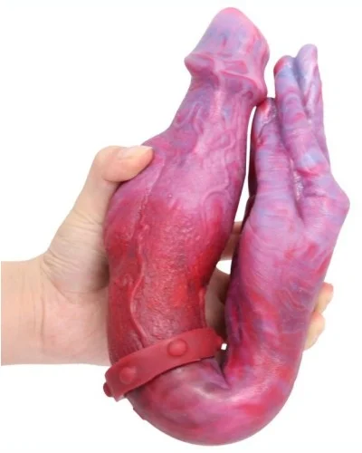 Double gode Duo Hand Monster 42 x 6cm pas cher