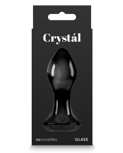 Plug en verre Crystal Gem 7 x 3.1cm Noir pas cher