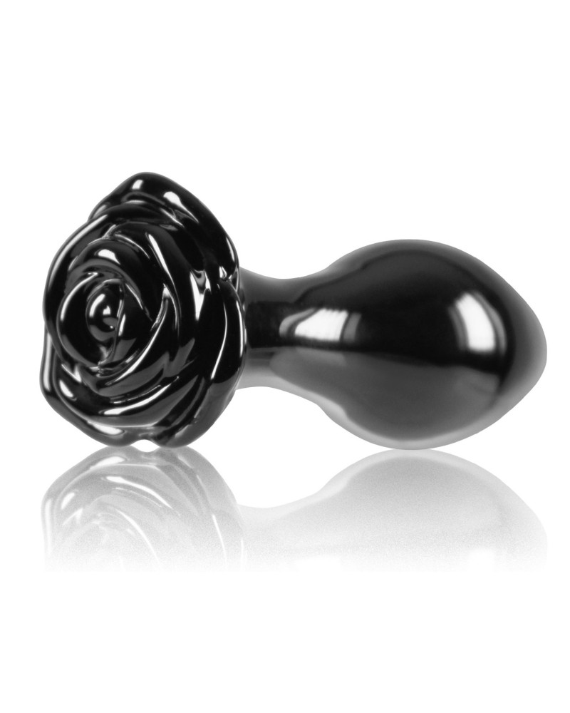 Plug en verre Crystal Rose 7 x 3.2cm Noir pas cher