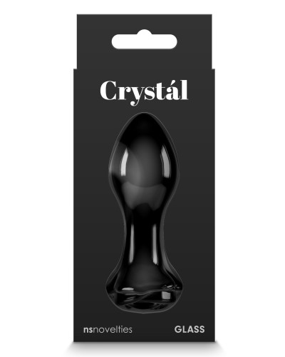 Plug en verre Crystal Rose 7 x 3.2cm Noir pas cher