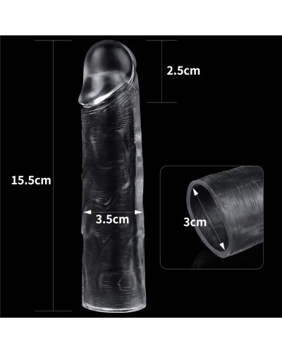 Gaine de pEnis Flawless 15 x 4cm Transparente pas cher