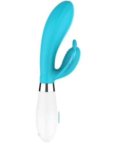 Vibro Rabbit Alexios 21cm Bleu pas cher