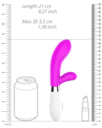 Vibro Rabbit Achilles 20cm Rose pas cher