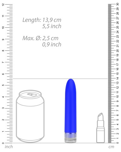 Mini Vibro ELENI 14cm Bleu pas cher