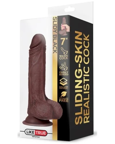 Gode rEaliste Slidy Cock 12.5 x 3.8cm Marron pas cher