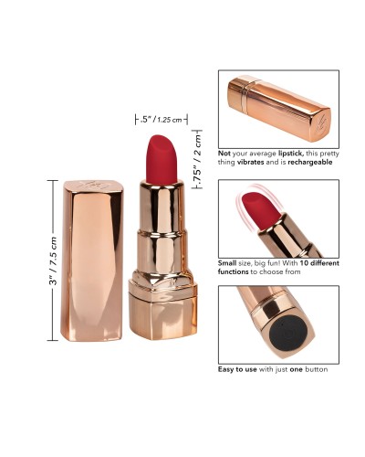 Vibro Lipstick 8cm Rouge pas cher