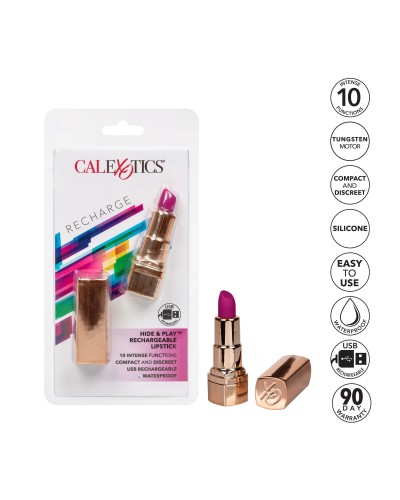 Vibro Lipstick 8cm Rose pas cher