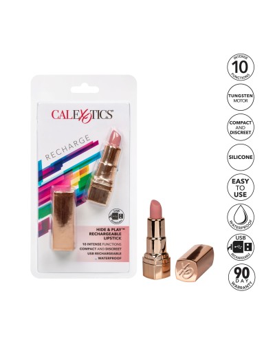 Vibro Lipstick 8cm Rose clair pas cher