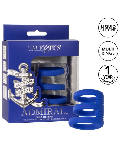 Cockring Triple Cock Cage Admiral 32-37mm pas cher