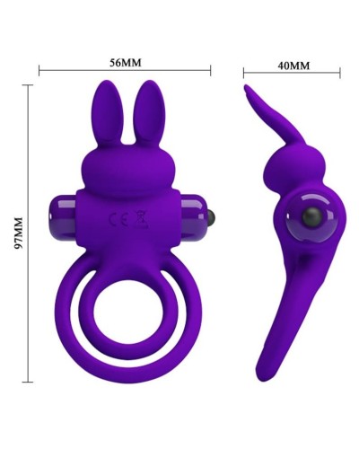 Anneau vibrant avec Rabbit Bunny Ring 27mm