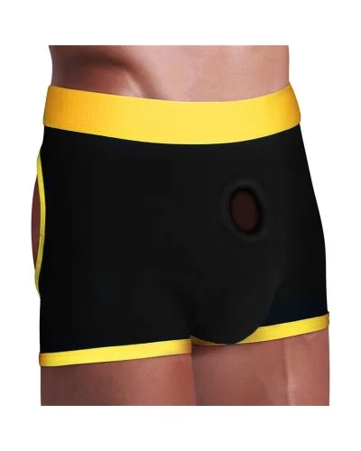 Boxer Bottomless pour Gode Horny Strapon Noir Taille XL/XXL