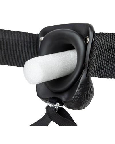 Gode ceinture creux HOLLOW STRAP ON RealRock 23 x 4.5cm Noir