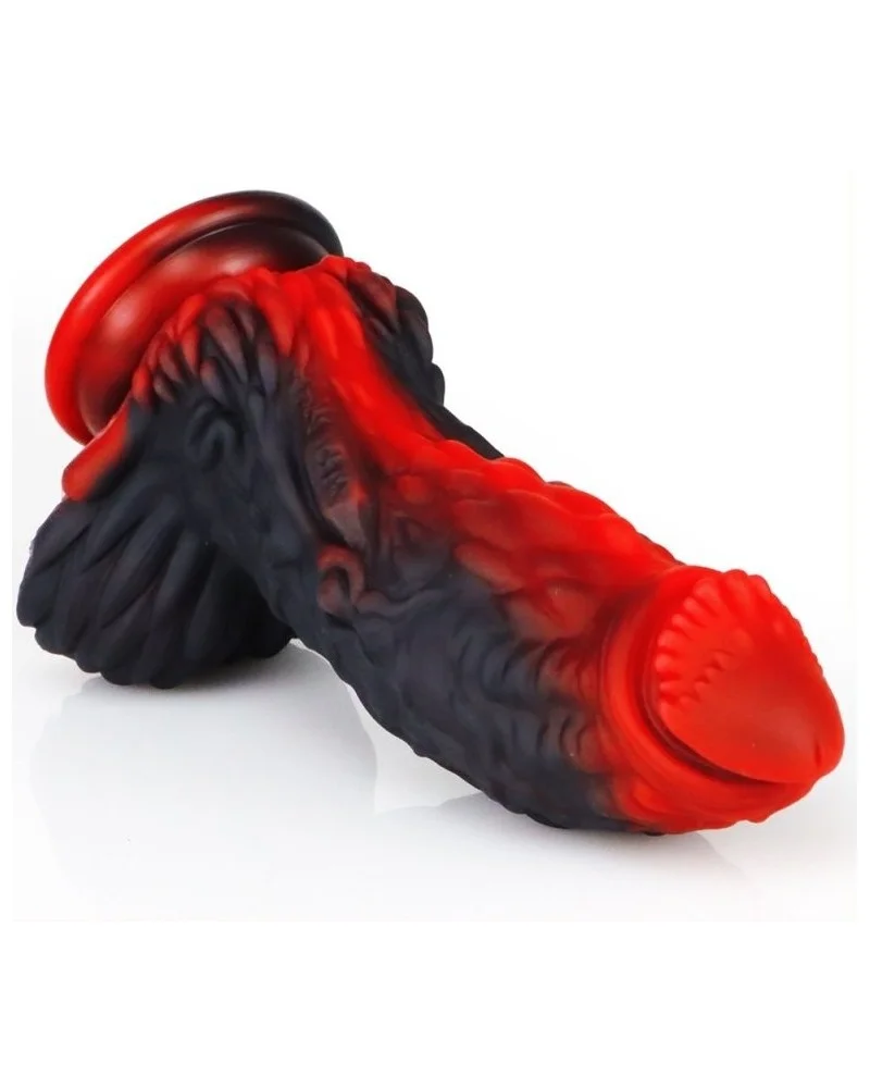 Gode Dragon Yong 15 x 5.5cm Noir-Rouge