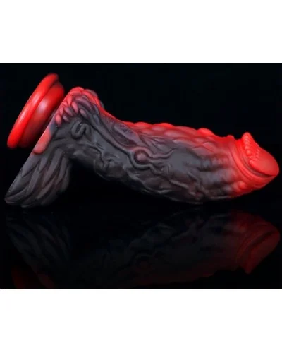 Gode Dragon Yong 15 x 5.5cm Noir-Rouge