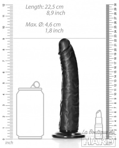 Gode Slim RealRock 20 x 4.6cm Noir