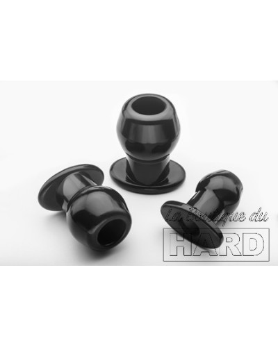 Ass Tunnel Plug Silicone Noir Medium 7 x 5.2 cm pas cher