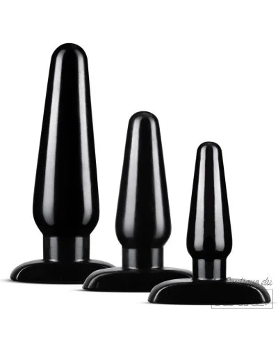 Kit 3 Plugs Anal Adventures Basic Noir