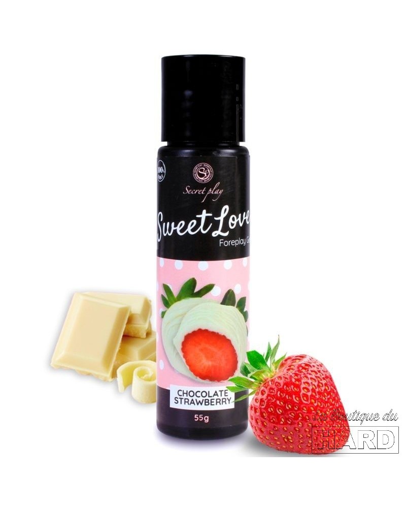 Lubrifiant comestible Sweet Love Fraise-Chocolat blanc 60ml