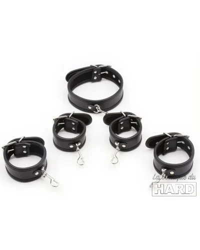 Set de restriction Collier et Menottes Noir