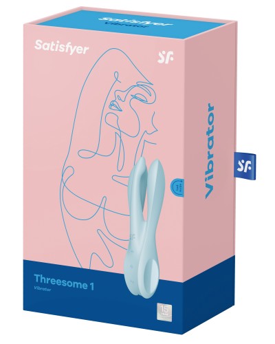 Stimulateur de clitoris vibrant Threesome 1 Satisfyer Bleu