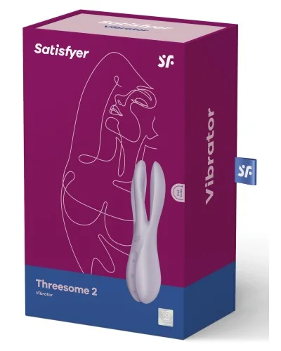 Stimulateur de clitoris vibrant Threesome 2 Satisfyer Violet