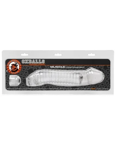 Gaine pour pEnis Muscle Oxballs 24 x 5 cm transparente pas cher