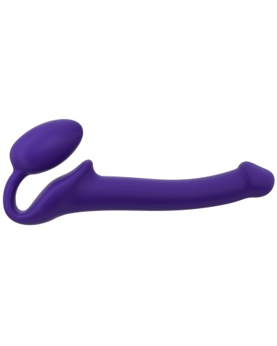 Gode + Plug STRAP-ON-ME Bendable S 15 x 3.5 cm Violet pas cher