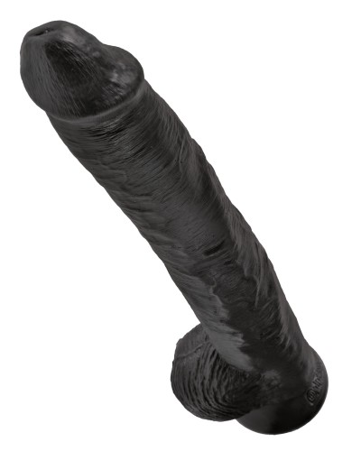 Gode King Cock 30 x 6cm Noir pas cher