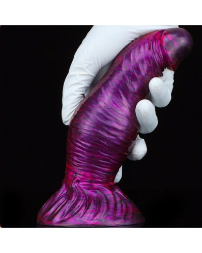 Gode Fantasy Duxel 17 x 6cm Violet-Noir pas cher