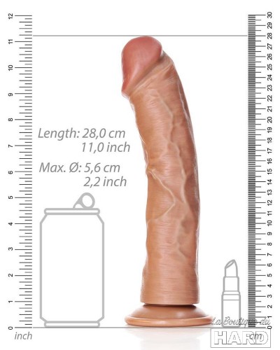 Gode Mega Curved RealRock 25 x 5.6cm Latino pas cher