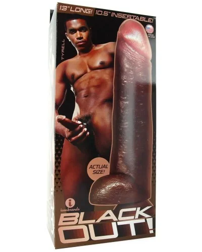 Gode XXL Black Realistic Cock 25 x 7 cm pas cher