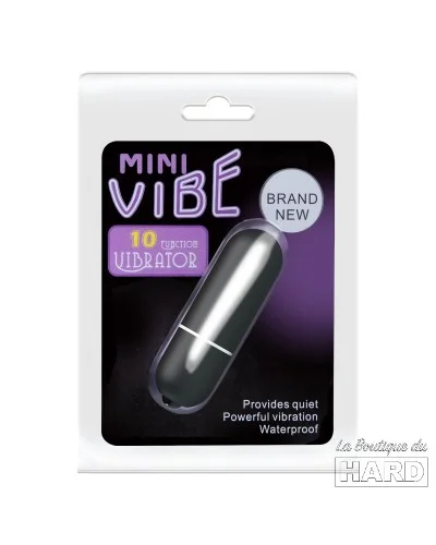 Mini Vibro 10 fonctions 6cm Noir pas cher