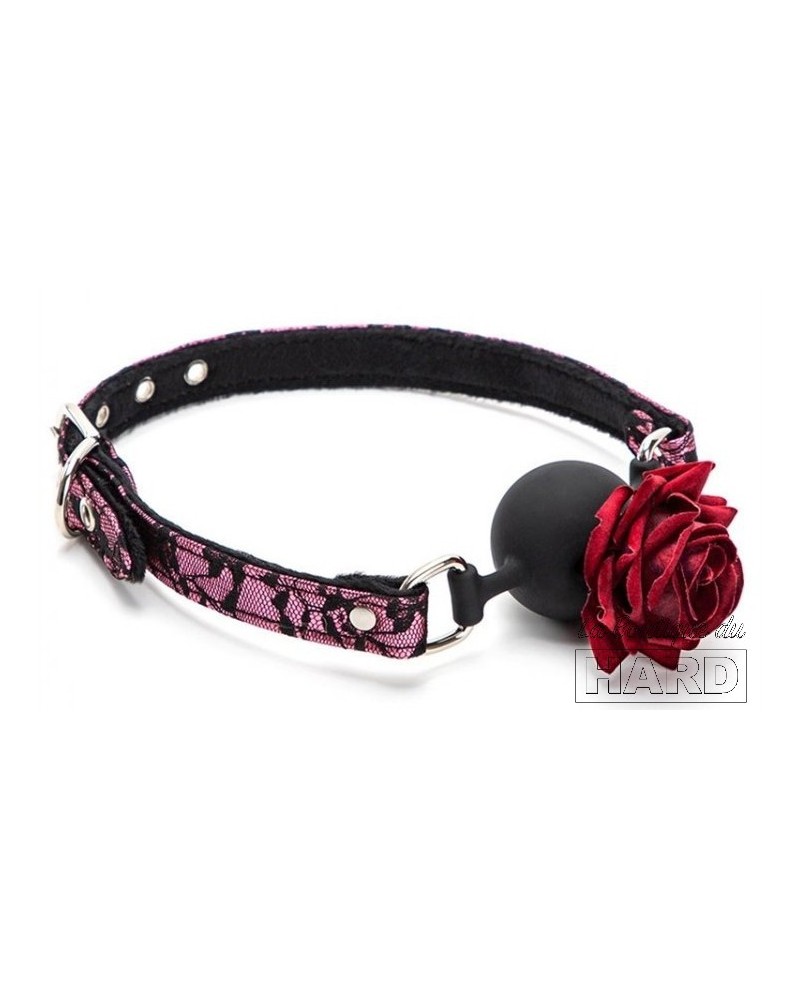 Baillon Boule avec Rose Bud Gag Rose pas cher