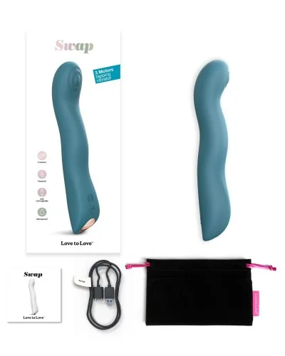 Vibro Swap Love To Love 21cm Vert   pas cher