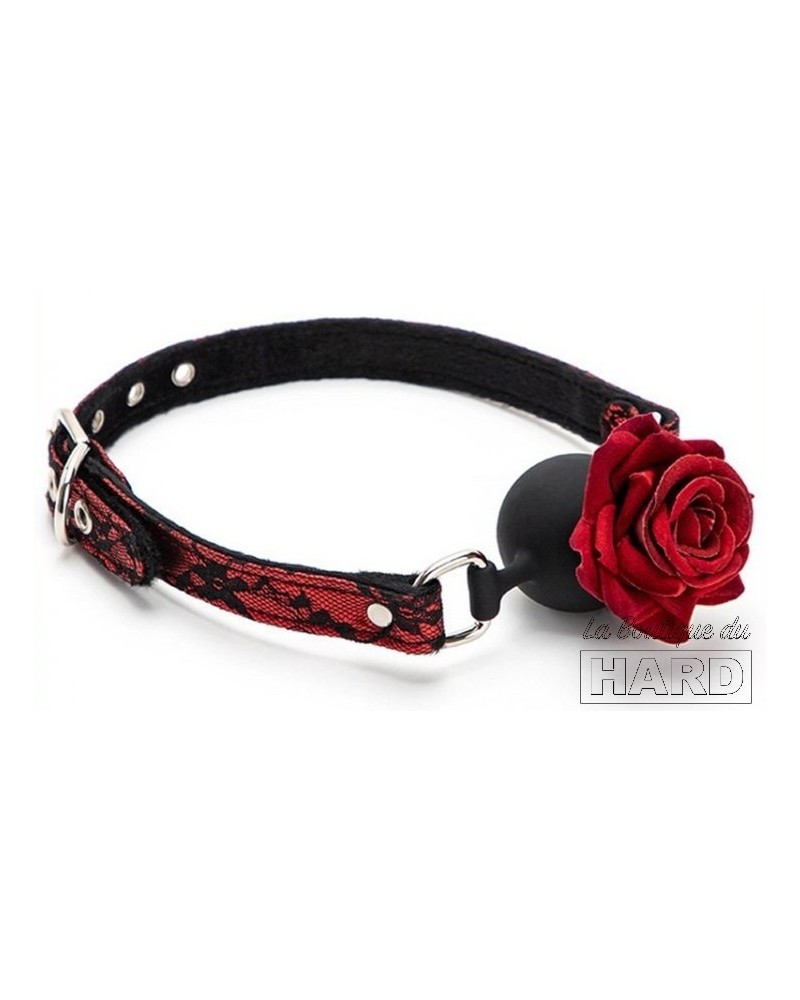 Baillon Boule avec Rose Bud Gag Rouge pas cher