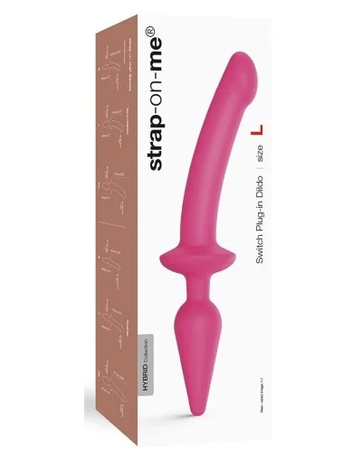 Plug Dildo Switch Strap-On-Me S 13 x 2.8cm Rose  pas cher