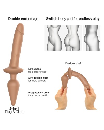 Plug Dildo Switch Realistic Strap-On-Me XXL 18 x 4cm  pas cher