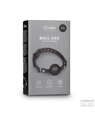 Baillon Boule en silicone Noir pas cher