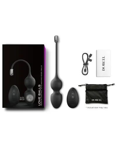 Oeuf vibrant Love Balls Dorcel 9 x 3.5cm Noir