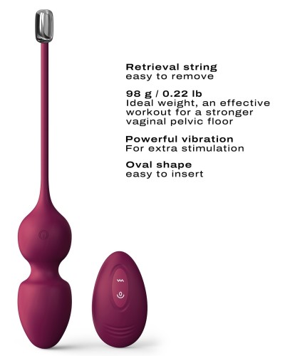 Oeuf Vibrant Love Balls Dorcel 9 x 3.5cm Mauve